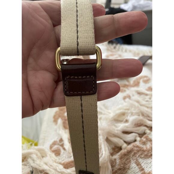 Coach Monogram Stripe Brown Crossbody Shoulder Bag Women's - Picture 10 of 11